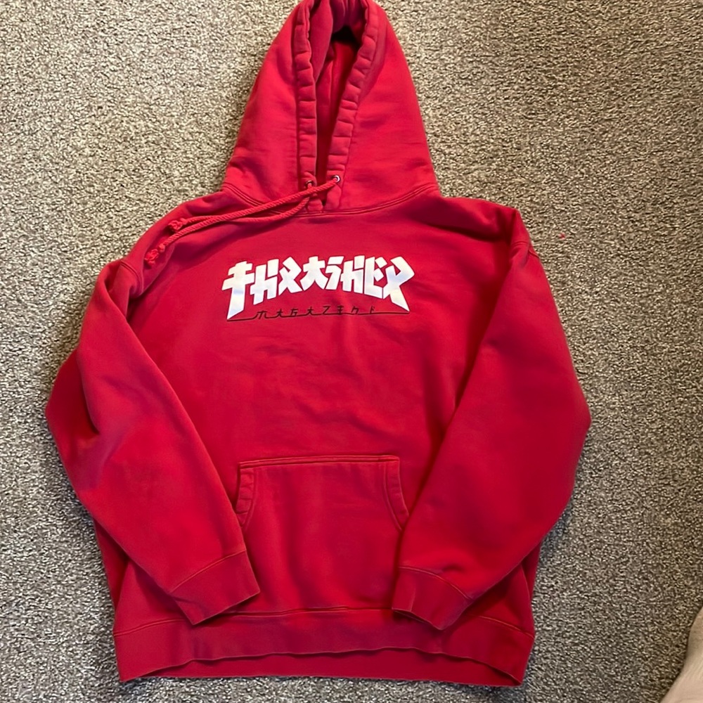 Thrasher Magazine Godzilla Logo Hoodie Red XL